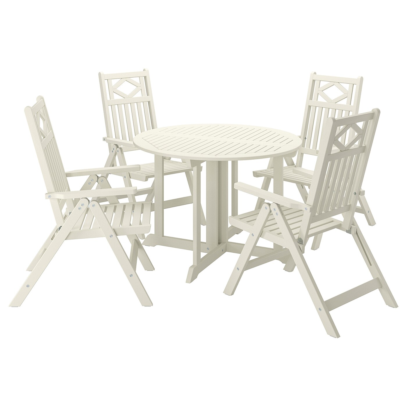 Стол + 4 стула - BONDHOLMEN IKEA/ БОНДХОЛЬМЕН ИКЕА, 115х75 см, белый