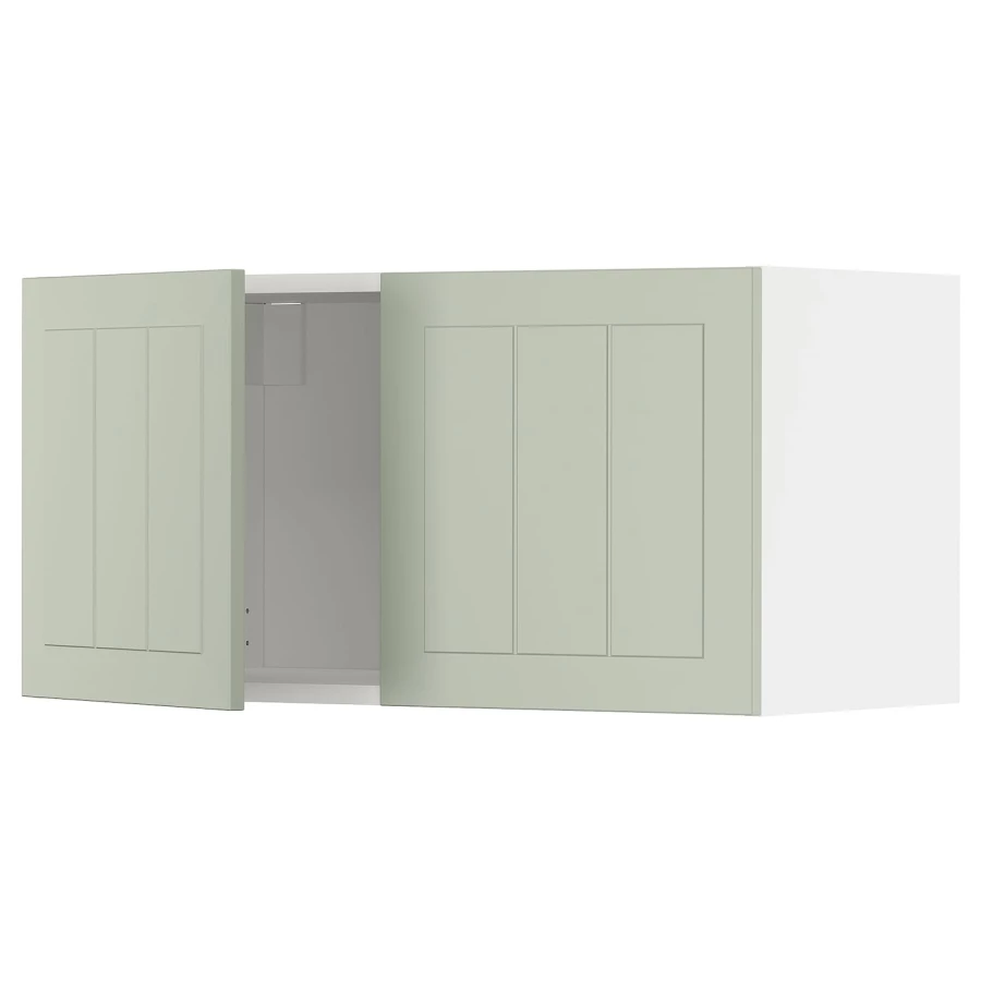 Навесной шкаф - METOD IKEA/ МЕТОД ИКЕА, 40х80 см, белый/зеленый (изображение №1)