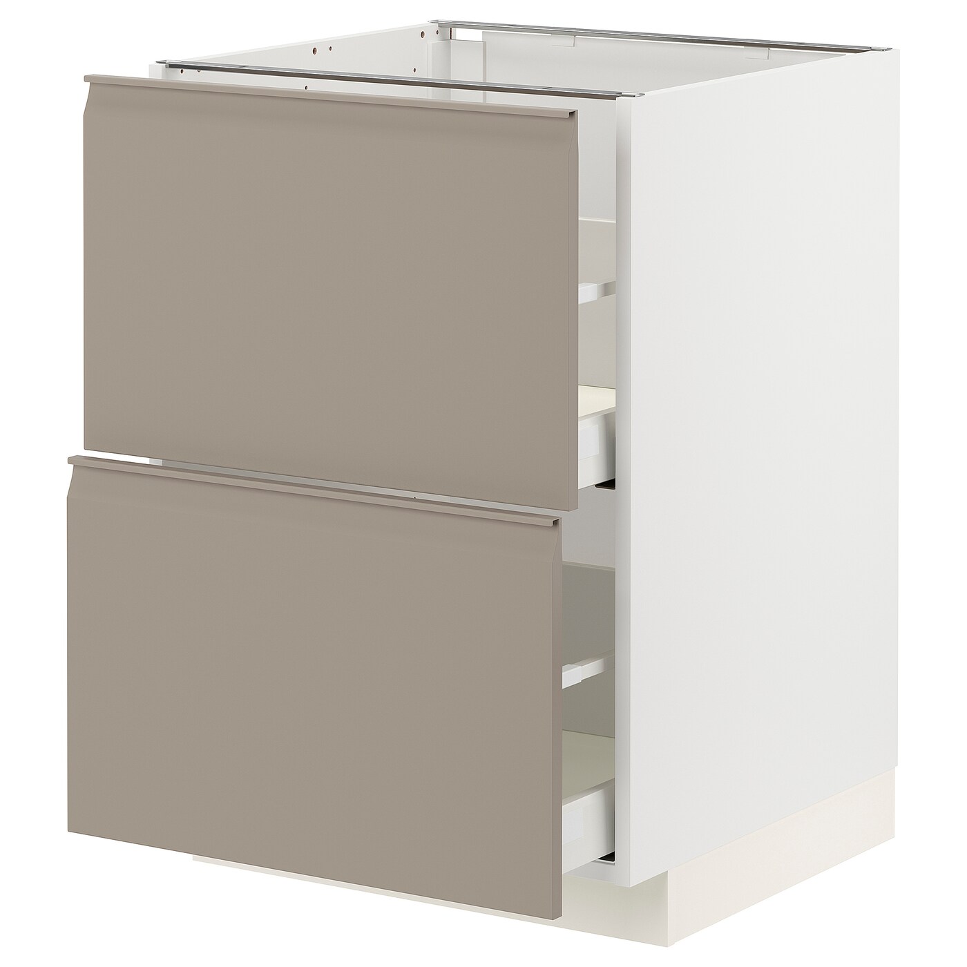 Напольный кухонный шкаф  - IKEA METOD MAXIMERA, 88x62x60см, белый/темно-бежевый, МЕТОД МАКСИМЕРА ИКЕА