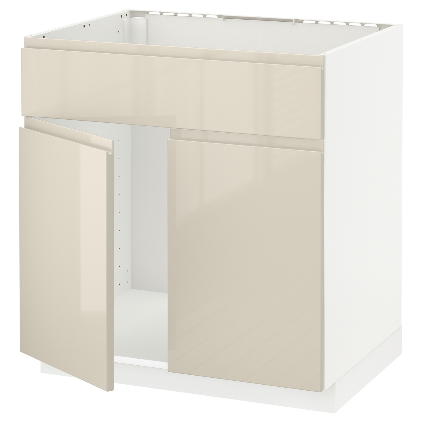 Напольный шкаф - IKEA METOD, 88x62x80см, белый/бежевый, МЕТОД ИКЕА