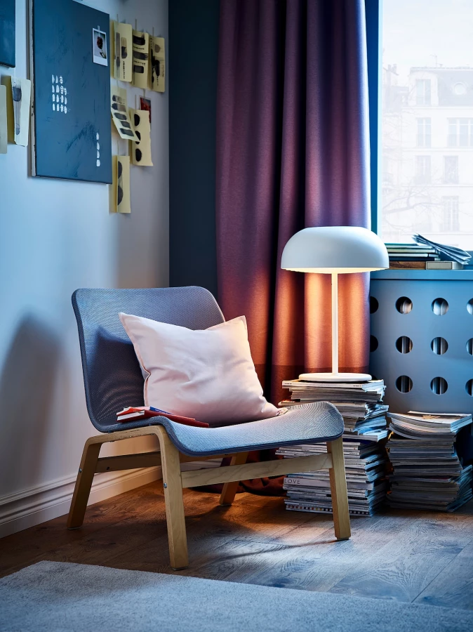 Кресло - IKEA NOLMYRA, 75x75x64см, светло-серый, НОЛЬМИРА ИКЕА (изображение №2)