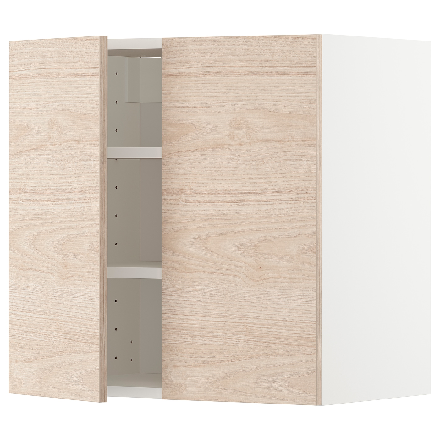 Навесной шкаф с полкой - METOD IKEA/ МЕТОД ИКЕА, 60х60 см, белый/под беленый дуб