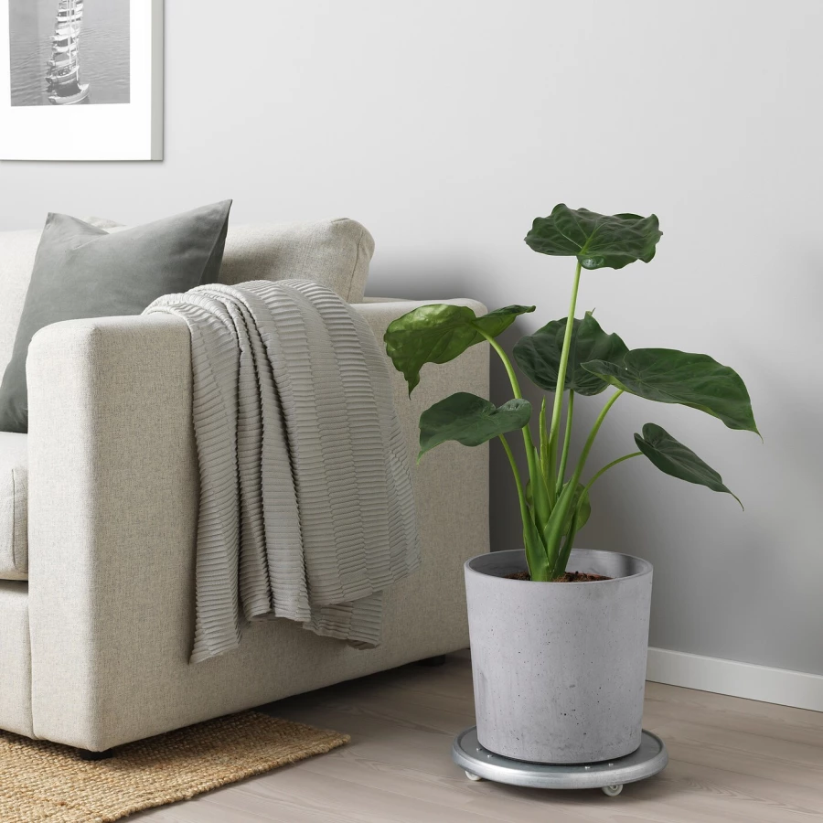 Горшок для растений - IKEA BOYSENBÄR/BOYSENBAR, 24 см, светло-серый, БОЙСЕНБЭР ИКЕА (изображение №2)
