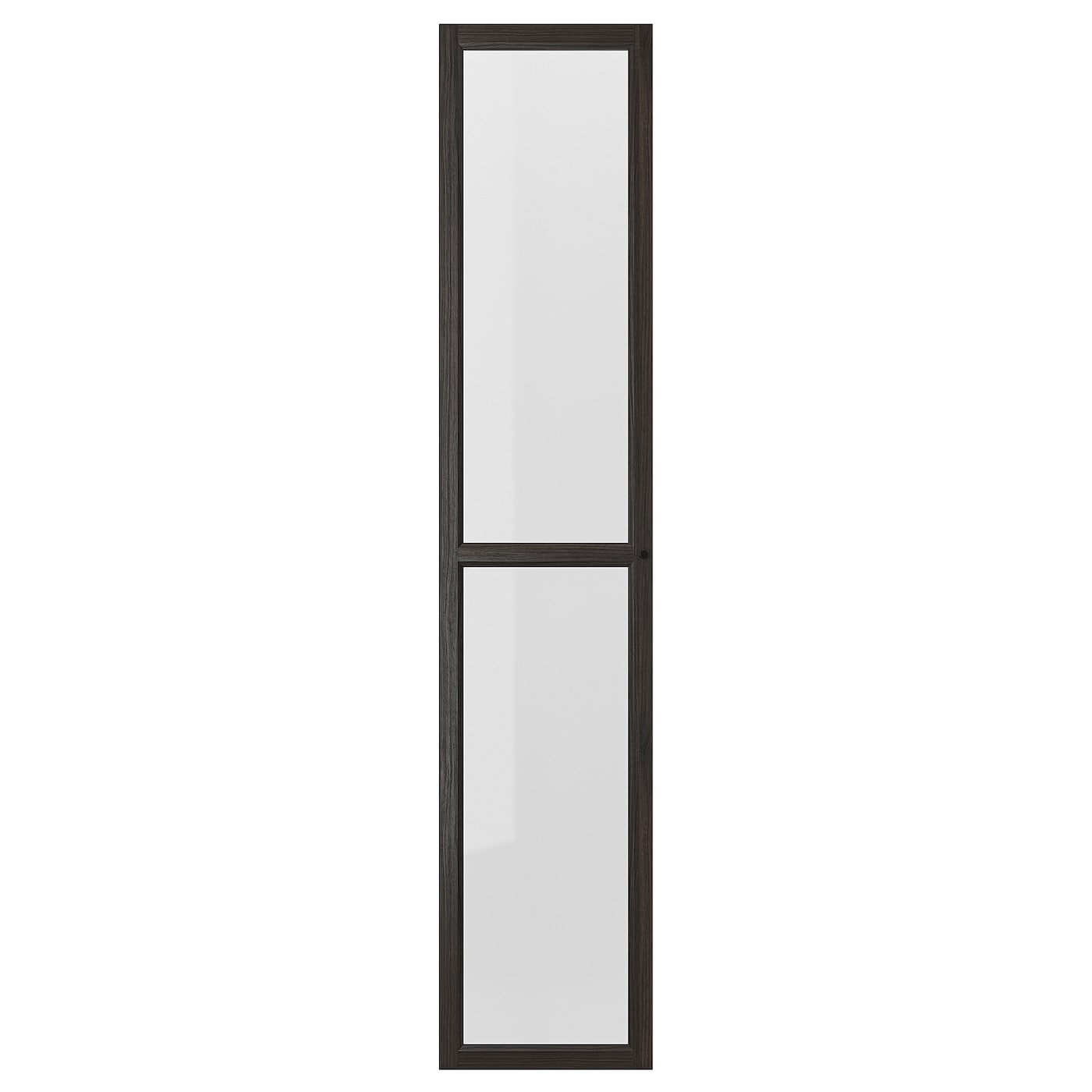 Стеклянная дверь - IKEA OXBERG/ОКСБЕРГ ИКЕА, 192х40 см, темно-коричневый