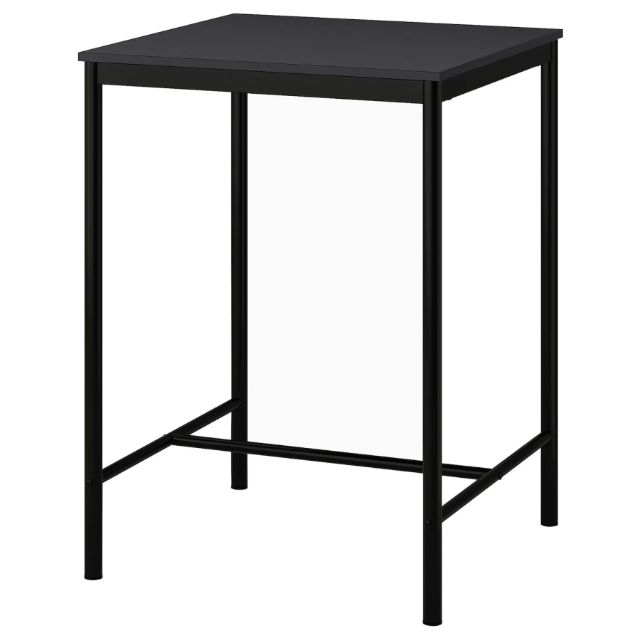 Барный стол - IKEA SANDSBERG САНДЕРСБЕРГ ИКЕА, 67х67х92 см, черный (изображение №1)