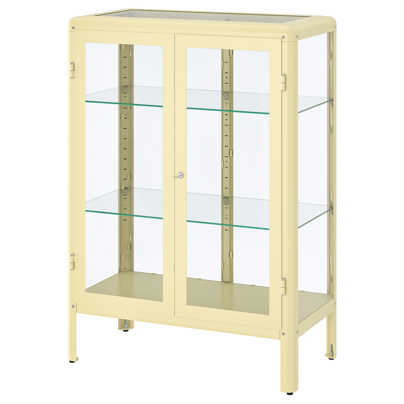 Шкаф со стеклянной дверью - FABRIKÖR/FABRIKОR  IKEA/ ФАБРИКОР ИКЕА,81x113х42 см, прозрачный/ золотой