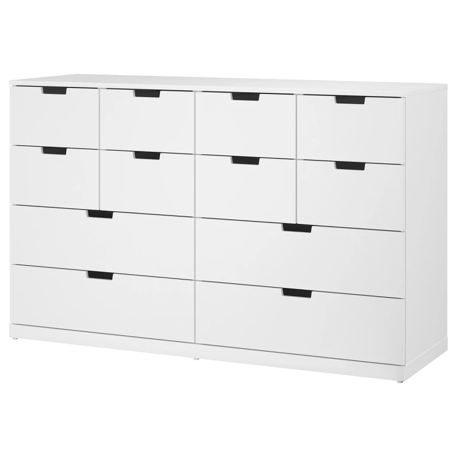 Комод - IKEA NORDLI/НОРДЛИ ИКЕА, 47х99х160 см, белый (изображение №1)