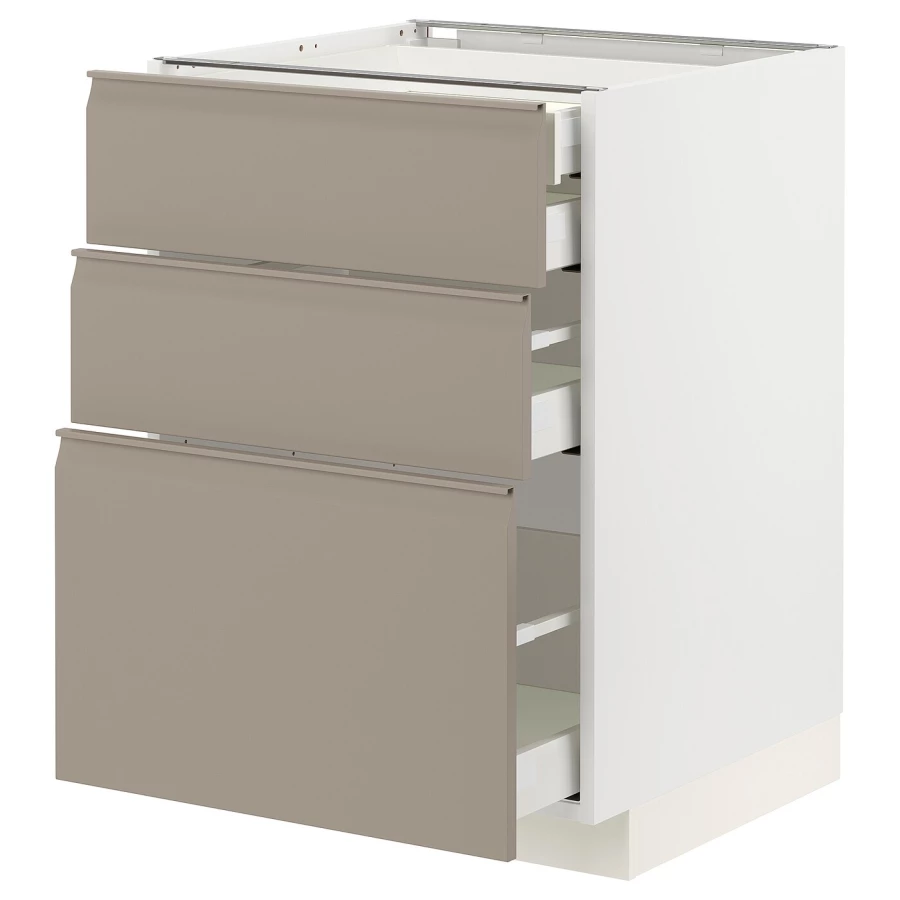 Напольный шкаф  - IKEA METOD MAXIMERA, 88x61,6x60см, белый/серый, МЕТОД МАКСИМЕРА ИКЕА (изображение №1)