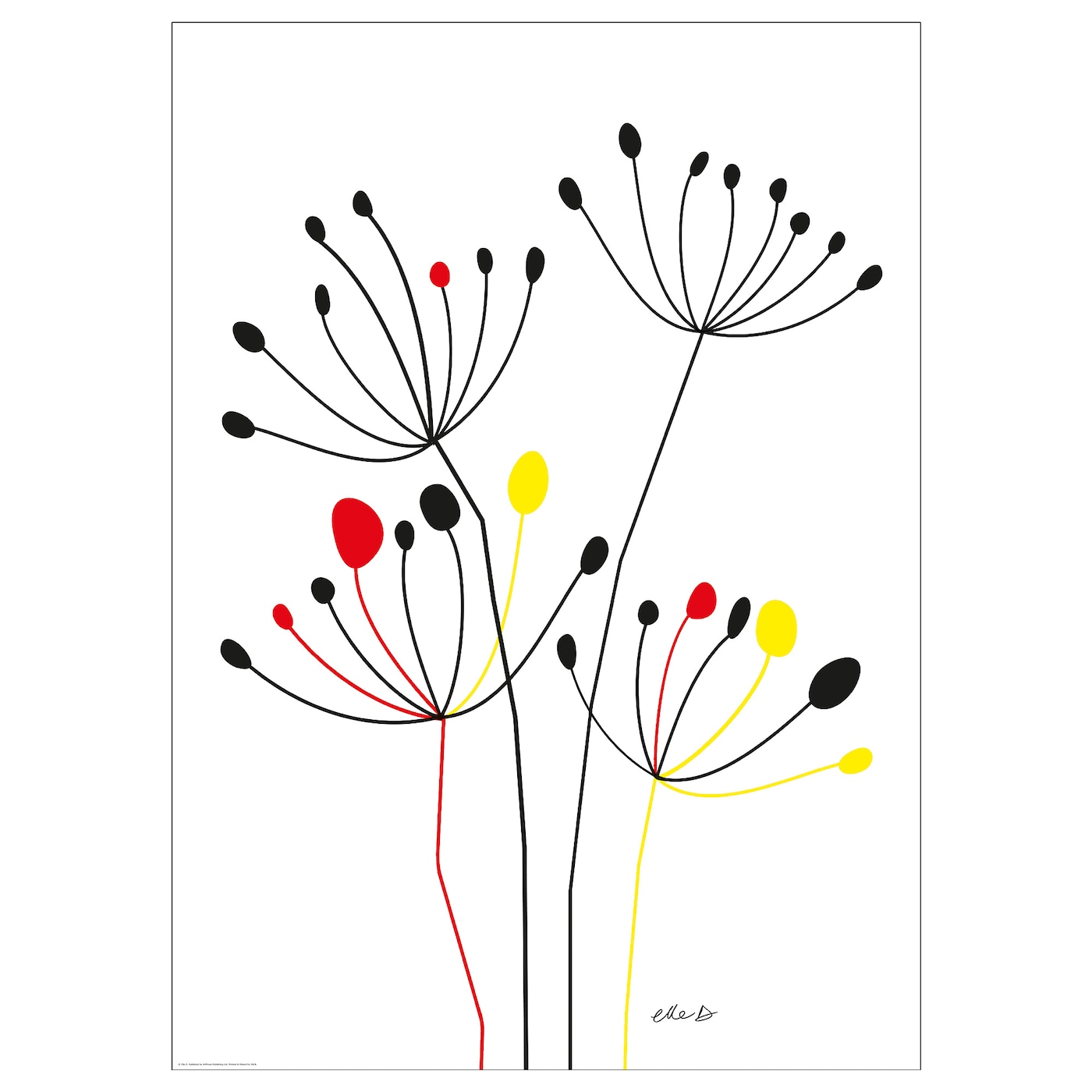 Постер - IKEA BILD, 50х70 см, «Танцующие головки чеснока», БИЛЬД ИКЕА
