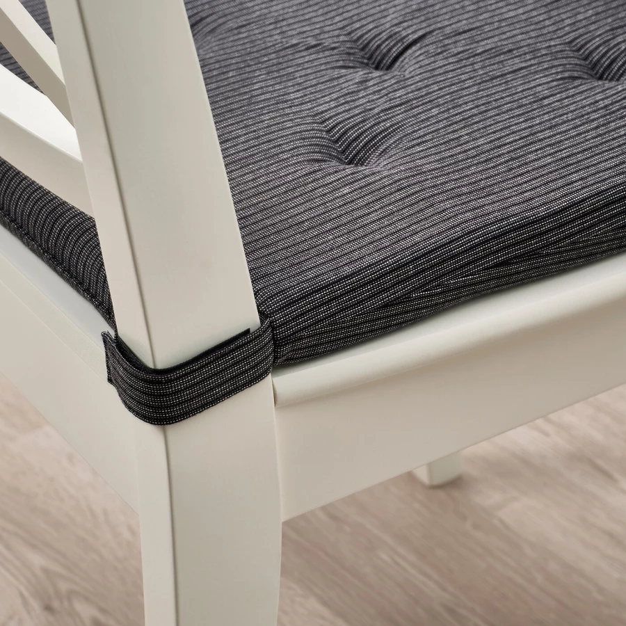 Подушка на стул - JUSTINA IKEA/ ЮСТИНА ИКЕА, 40 см, серый (изображение №3)