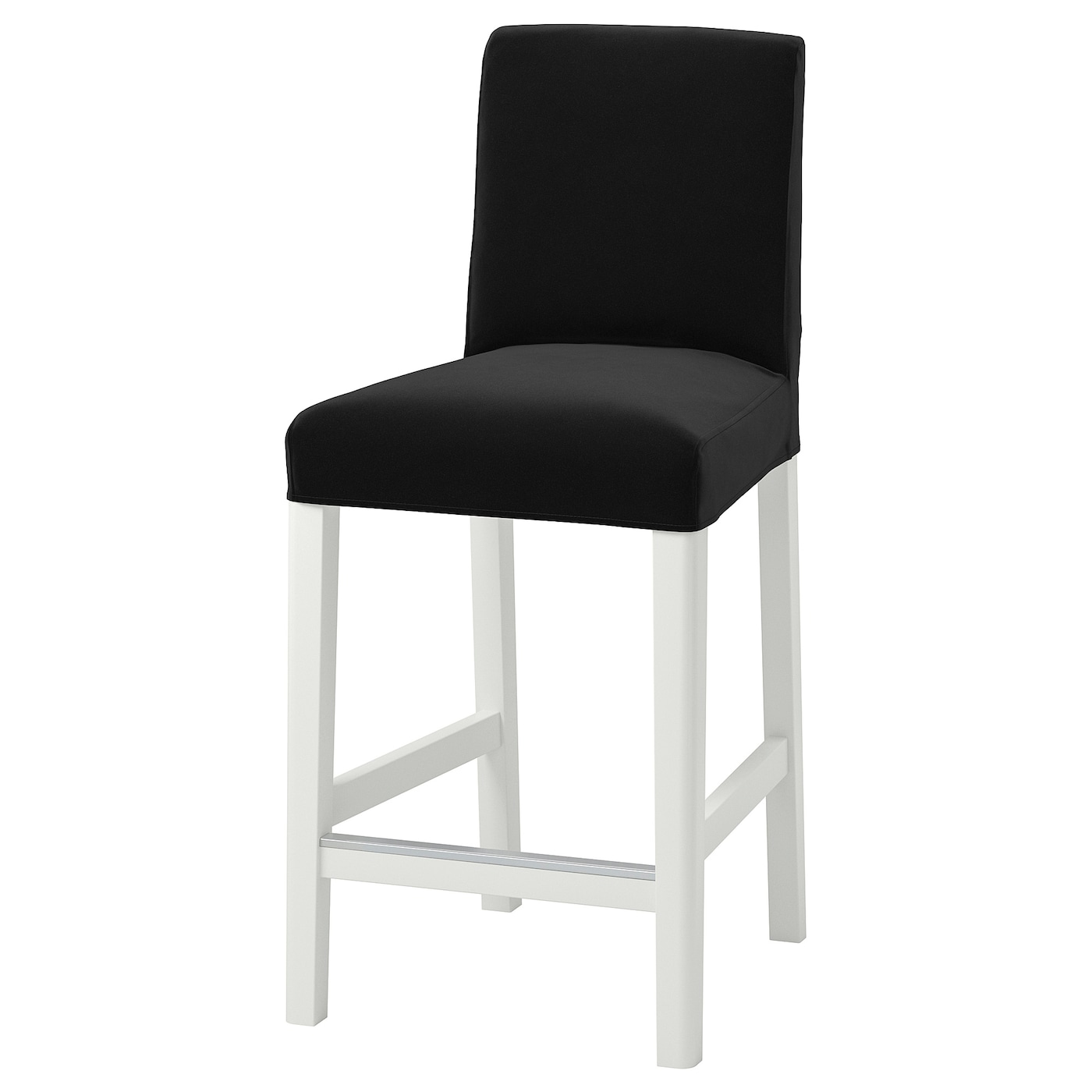 Чехол на барный стул со спинкой - BERGMUND IKEA/ БЕРГМУНД ИКЕА,  черный