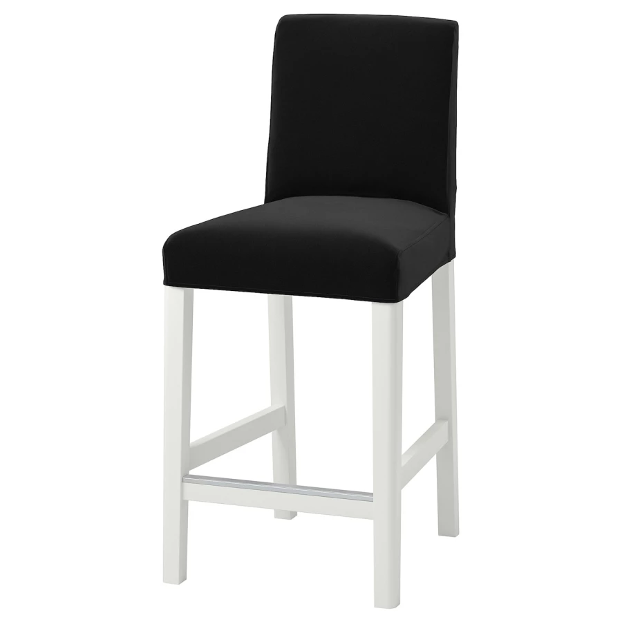 Чехол на барный стул со спинкой - BERGMUND IKEA/ БЕРГМУНД ИКЕА,  черный (изображение №1)