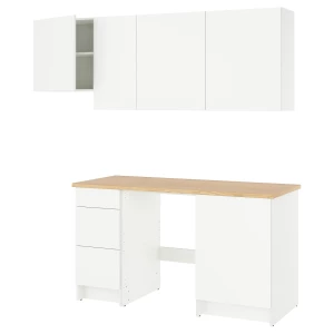 Комбинация кухонная прямая - KNOXHULT IKEA/ КНОКСХУЛЬТ ИКЕА,, белый/под беленный дуб