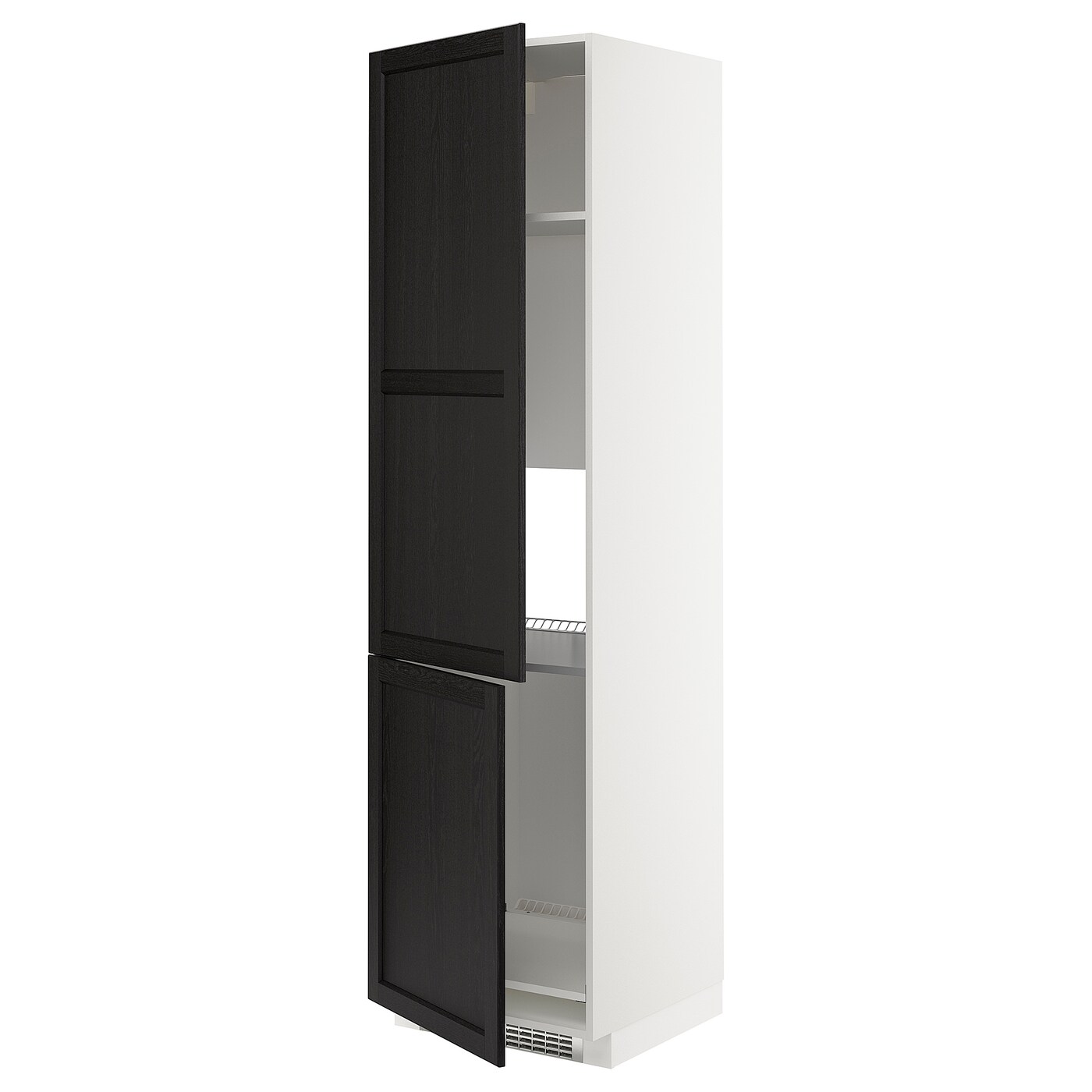 Шкаф для встроенной техники - IKEA METOD, 228x62x60см, черный/белый, МЕТОД ИКЕА