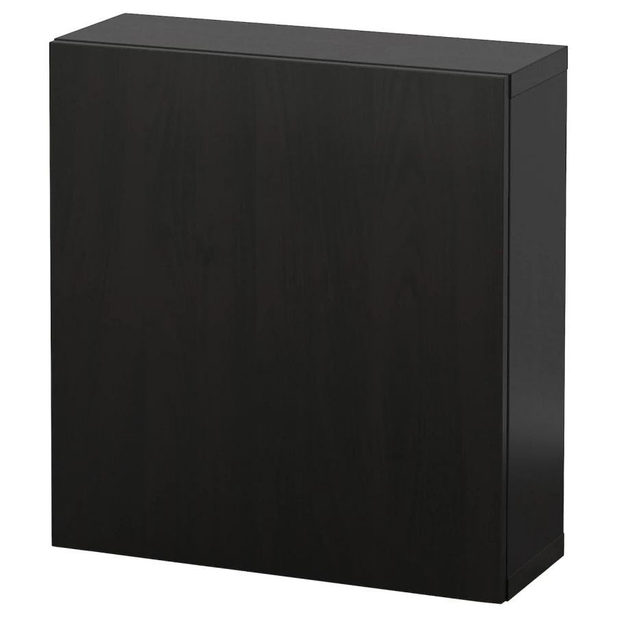 Навесной шкаф - IKEA BESTÅ/BESTA, 60x22x64 см, черный, БЕСТО ИКЕА (изображение №1)