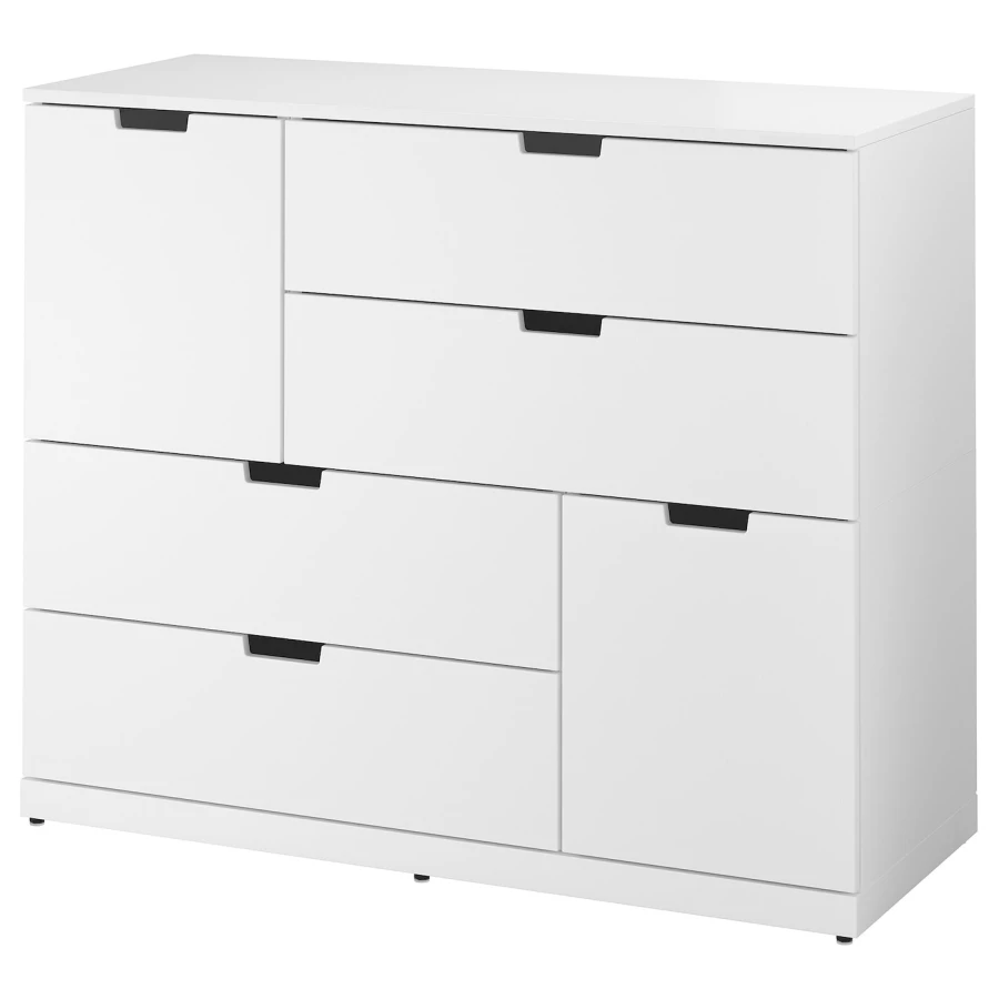 Комод - IKEA NORDLI/НОРДЛИ ИКЕА, 47х99х120 см, белый (изображение №1)