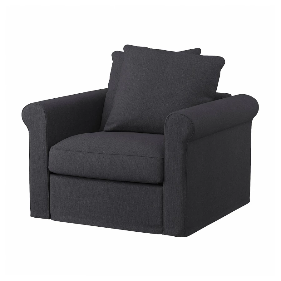 Кресло - IKEA GRÖNLID/GRONLID, 107х98х104 см, черный, ГРЕНЛИД/ГРЁНЛИД ИКЕА (изображение №1)
