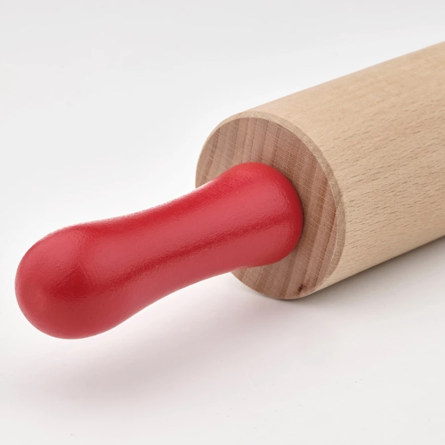 Набор инструментов для лепки из 4 предметов - IKEA MÅLA/MALA/МОЛА ИКЕА, бежевый/красный (изображение №5)