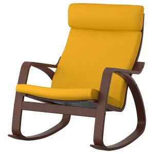 Кресло-качалка - IKEA POÄNG/POANG/ПОЭНГ ИКЕА, 68х94х95 см, жёлтый