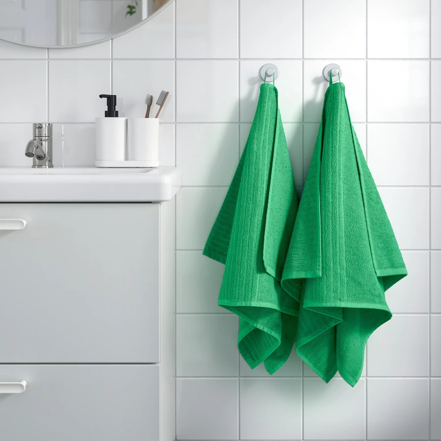 Полотенце для рук - IKEA VÅGSJÖN/VAGSJON, ярко-зеленый, ВОГШЁН ИКЕА (изображение №4)