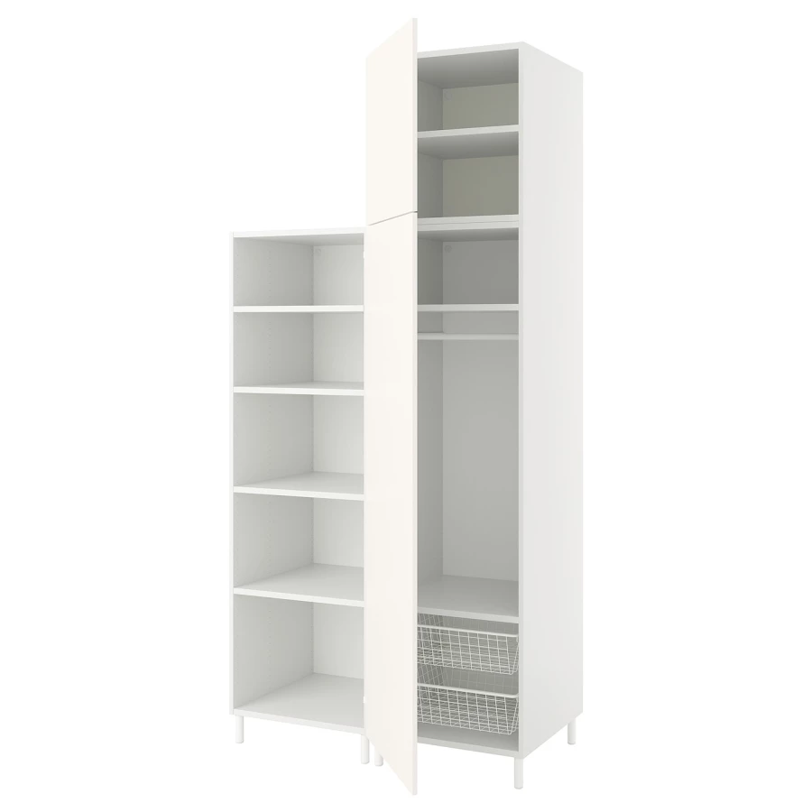 Платяной шкаф - PLATSA/FONNES/IKEA/ ПЛАТСА/ФОННЕС ИКЕА,120x57x251 см, белый (изображение №1)