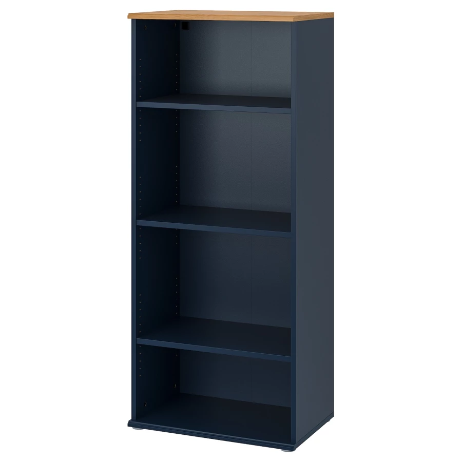 Открытый книжный шкаф - SKRUVBY IKEA/СКРУВБИ ИКЕА, 37.5х60х140 см, синий (изображение №1)