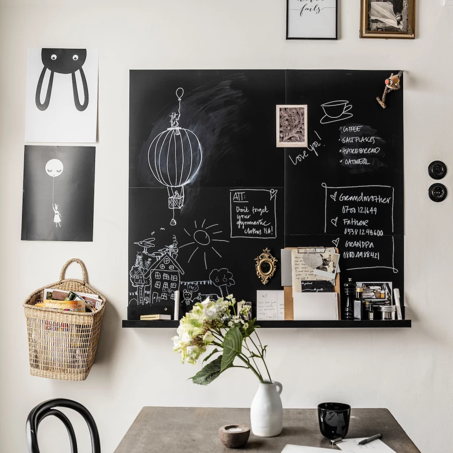 Доска для заметок - SÄVSTA / SАVSTA IKEA/ СЭВСТА ИКЕА, 50х70 см,  черный (изображение №4)