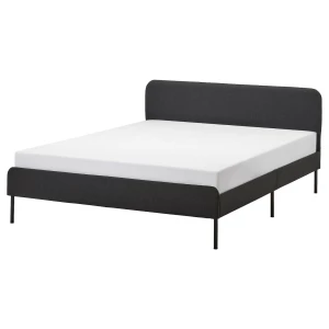 Каркас кровати - SLATTUM IKEA/ СЛАТТУМ ИКЕА, 206х144 см, черный