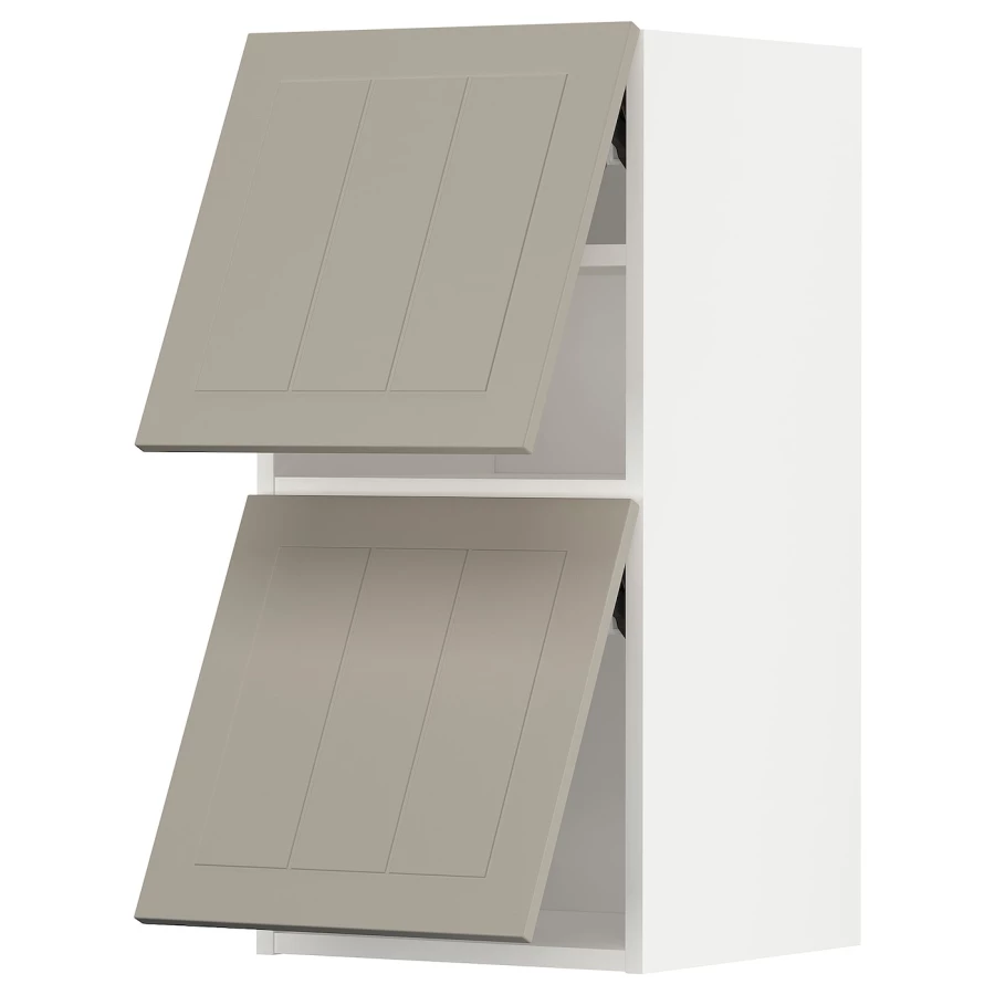 Навесной шкаф - METOD IKEA/ МЕТОД ИКЕА, 80х40 см, светло-коричневый /белый (изображение №1)
