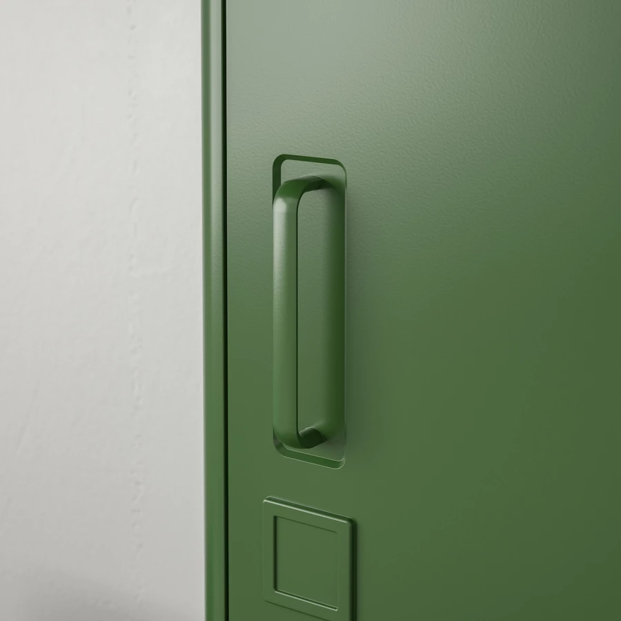 Высокий шкаф с ящиком и дверцей - IKEA IDÅSEN/IDASEN/ИДОСЕН ИКЕА, 172х47х45 см, зеленый (изображение №4)
