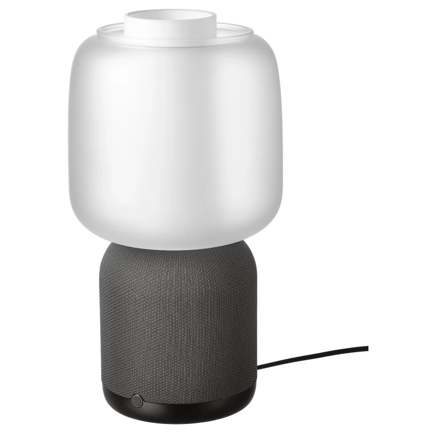 Колонка-лампа Wi-Fi - IKEA SYMFONISK, 16х20 см, белый/черный, СИМФОНИСК ИКЕА (изображение №1)