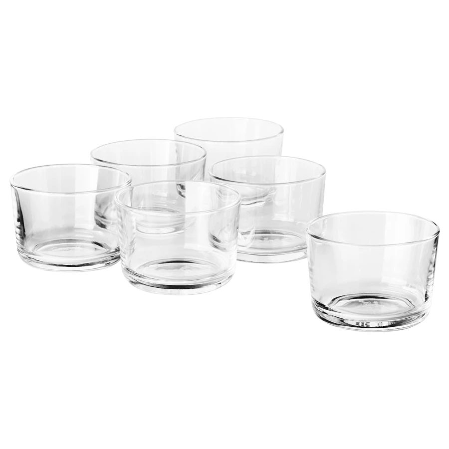 Набор стаканов, 6 шт. - IKEA 365+, 180 мл, прозрачное стекло, ИКЕА 365+ (изображение №1)