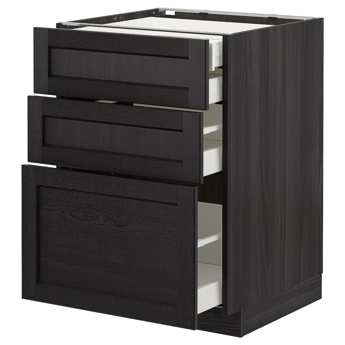 Напольный шкаф  - IKEA METOD MAXIMERA, 88x61,9x60см, черный, МЕТОД МАКСИМЕРА ИКЕА