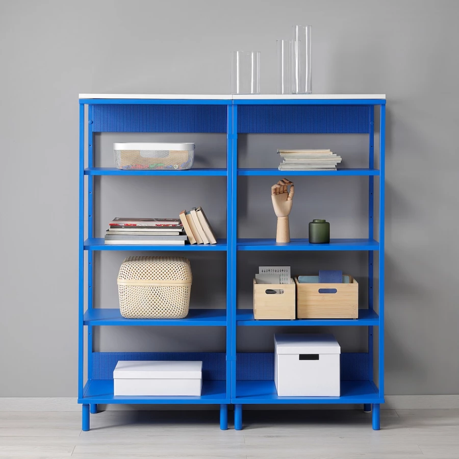 Стеллаж - IKEA PLATSA, 120х42х133 см, синий, ПЛАТСА ИКЕА (изображение №2)