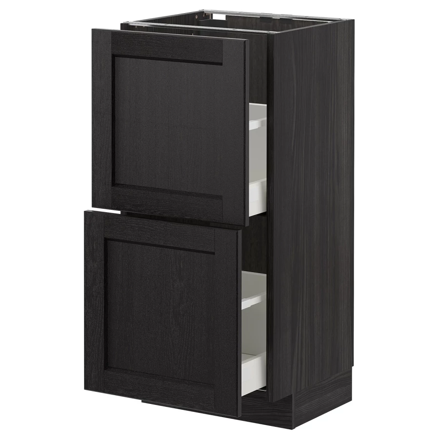 Напольный шкаф - METOD IKEA/ МЕТОД ИКЕА,  88х40 см, черный (изображение №1)
