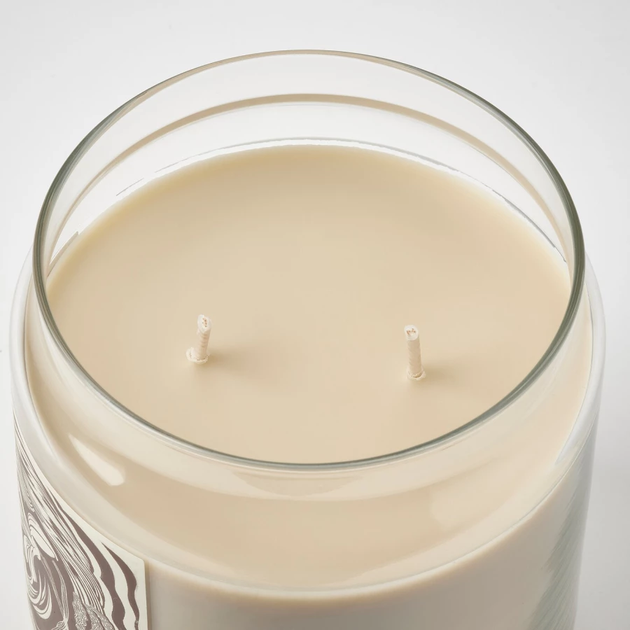 Ароматическая свеча в стакане - IKEA GLANSLIND/ГЛАНСЛИНД ИКЕА, 12х10,5 см, бежевый (изображение №8)