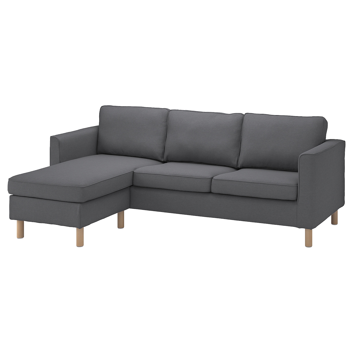 2-местный диван и кушетка - IKEA PÄRUP/PARUP, 86x148x235см, черный, ПЭРУП ИКЕА