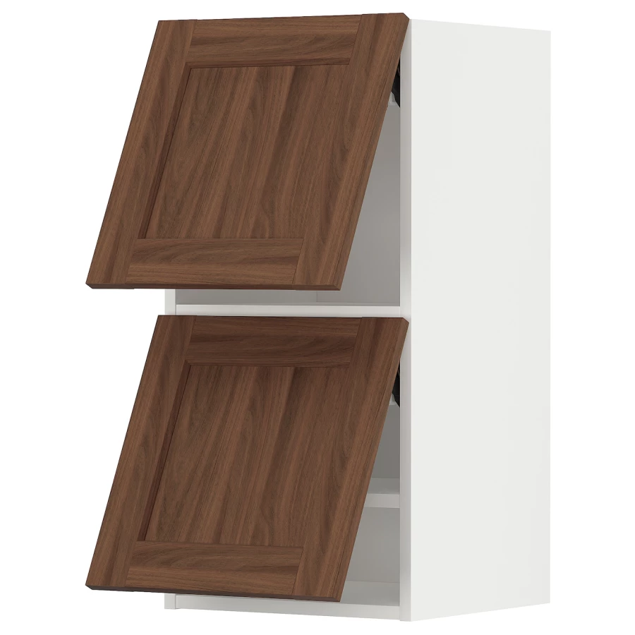 Настенный шкаф - METOD IKEA/  МЕТОД ИКЕА,  80х40 см, белый/коричневый (изображение №1)