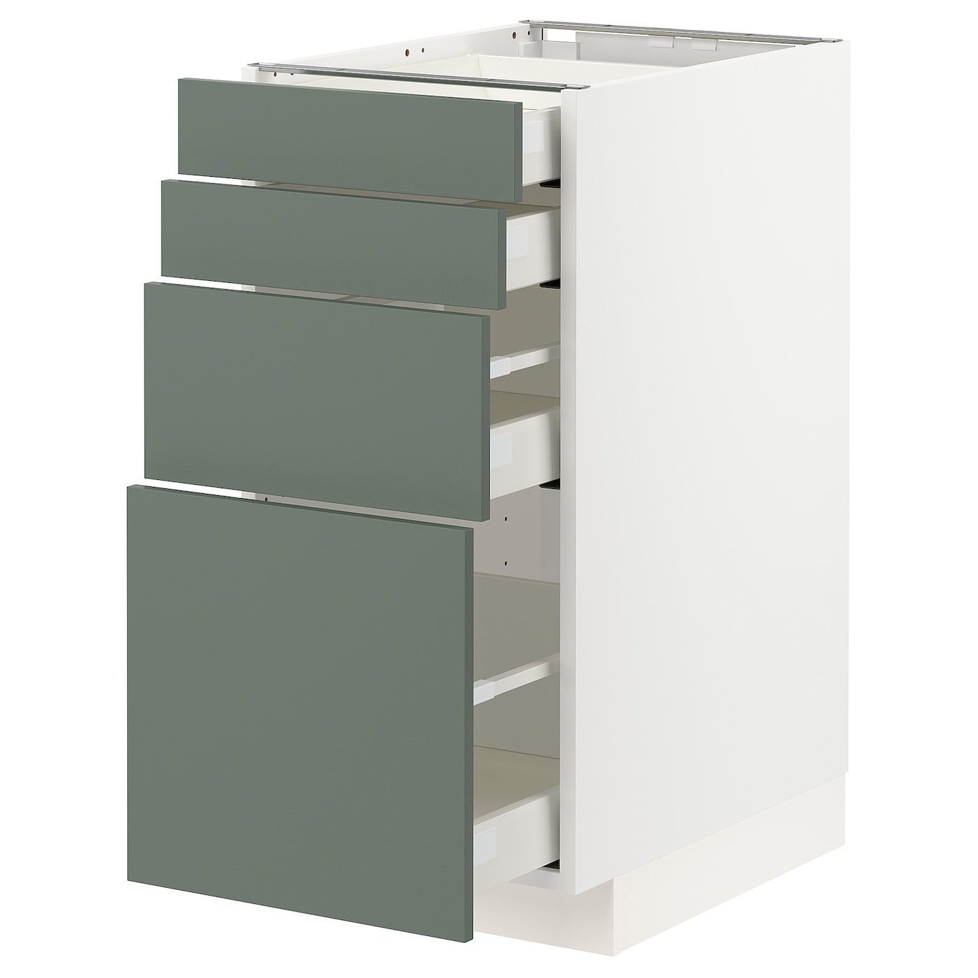 Напольный кухонный шкаф  - IKEA METOD MAXIMERA, 88x61,9x40см, белый/светло-серый, МЕТОД МАКСИМЕРА ИКЕА
