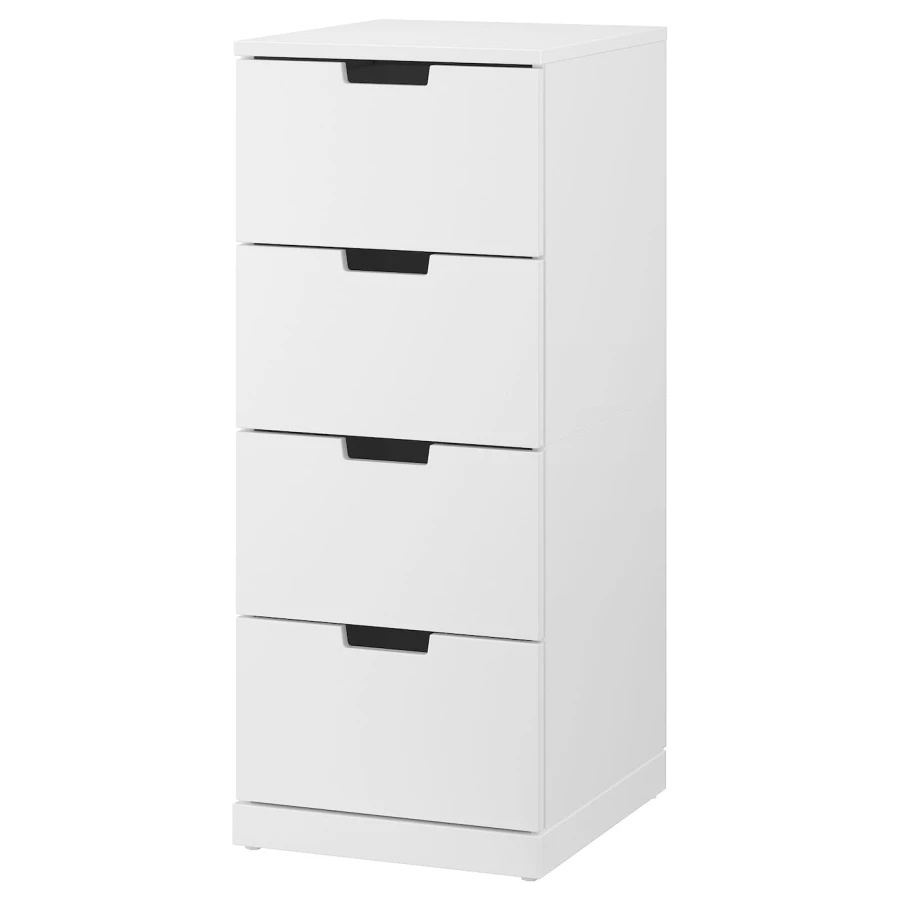 Комод - IKEA NORDLI/НОРДЛИ ИКЕА, 47х40х99 см, белый (изображение №1)