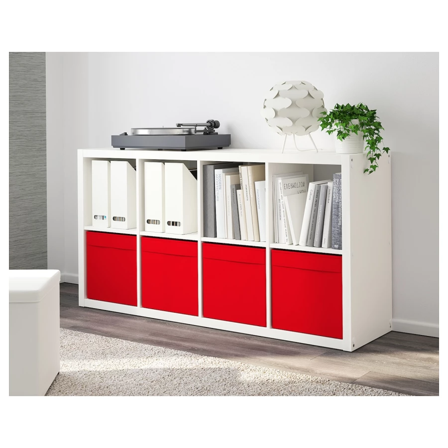 Коробка -  DRÖNA/ DRОNA IKEA/ ДРЕНА ИКЕА, 33х33 см, красный (изображение №4)