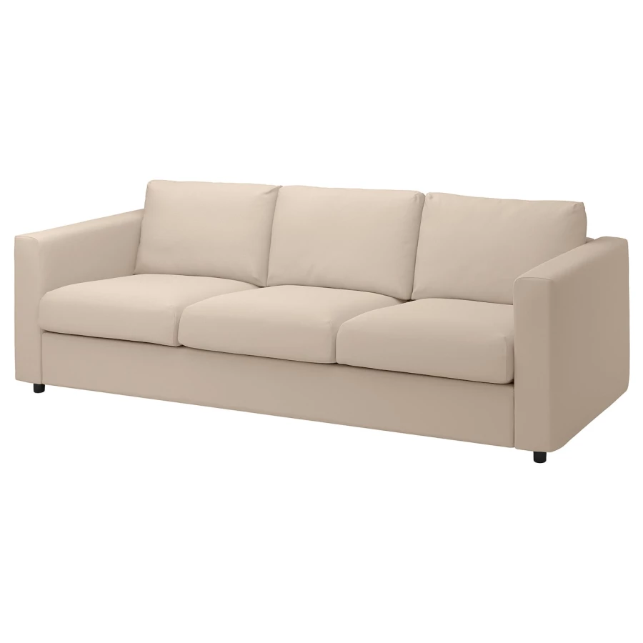 Чехол на 3-местный диван  - IKEA  VIMLE/ВИМЛЕ ИКЕА, бежевый (изображение №1)