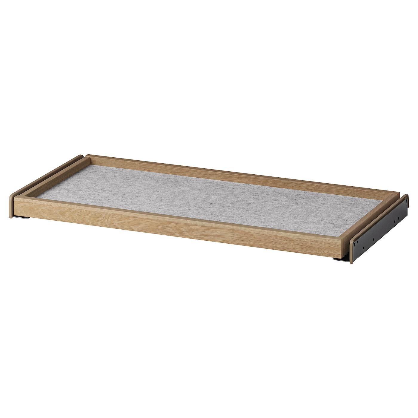 Выдвижной поддон с ковриком для ящика - IKEA KOMPLEMENT/КОМПЛЕМЕНТ ИКЕА, 35х75 см, серый/бежевый