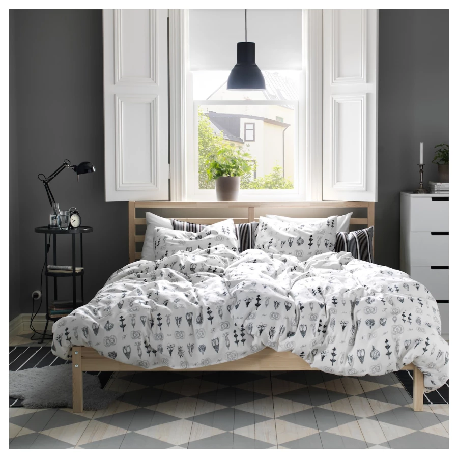 Двуспальная кровать - IKEA TARVA/LURÖY/LUROY, 200х140 см, сосна, ТАРВА/ЛУРОЙ ИКЕА (изображение №3)