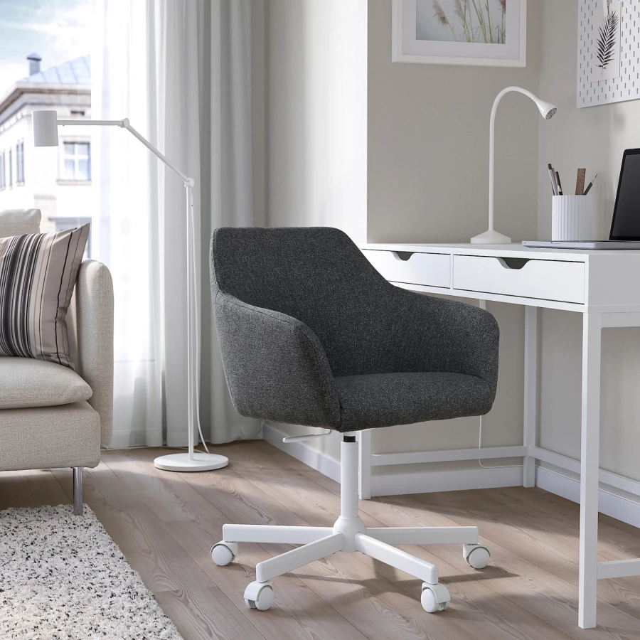 Офисный стул - IKEA TOSSBERG MALSKÄR /TOSSBERG MALSKAR,  67x67x57см, серый, ТОССБЕРГ МАЛЬСКАР ИКЕА (изображение №4)