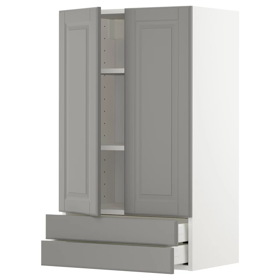Напольный кухонный шкаф  - IKEA METOD MAXIMERA, 100x39x60см, белый/серый, МЕТОД МАКСИМЕРА ИКЕА (изображение №1)