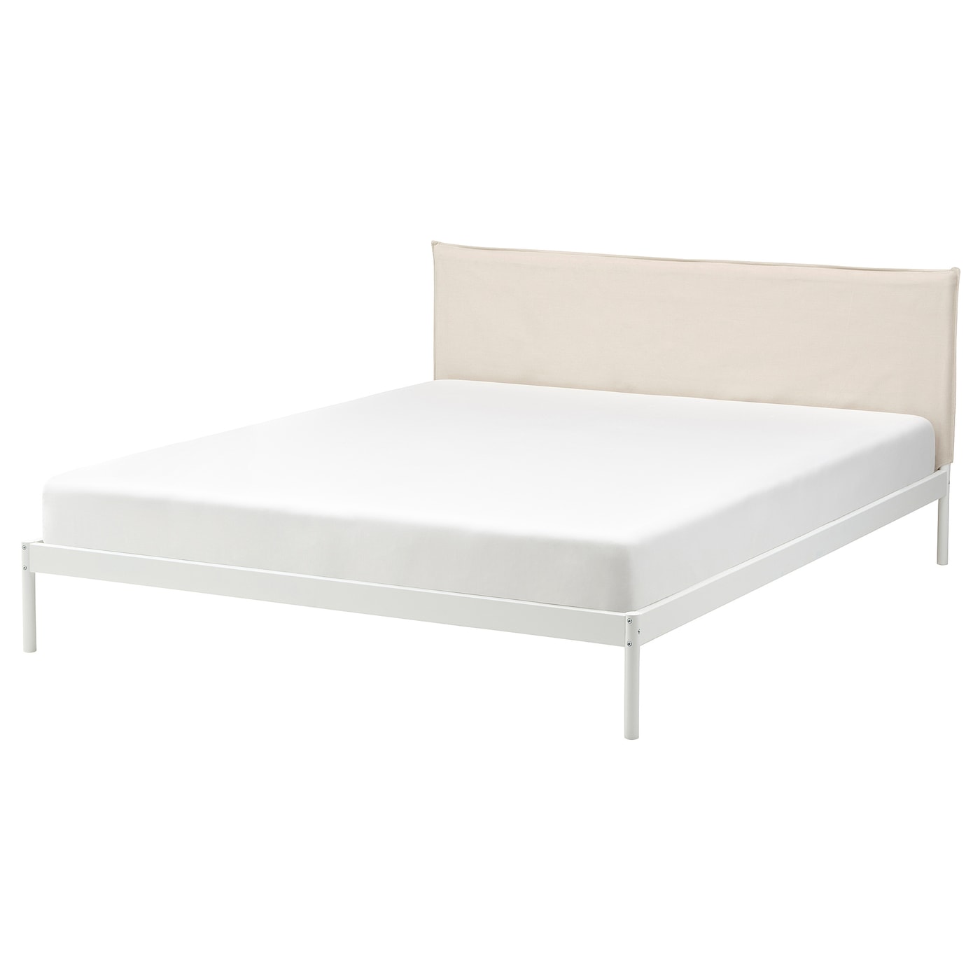 Двуспальная кровать - IKEA KLEPPSTAD, 140х200 см, белый КЛЕППСТАД ИКЕА