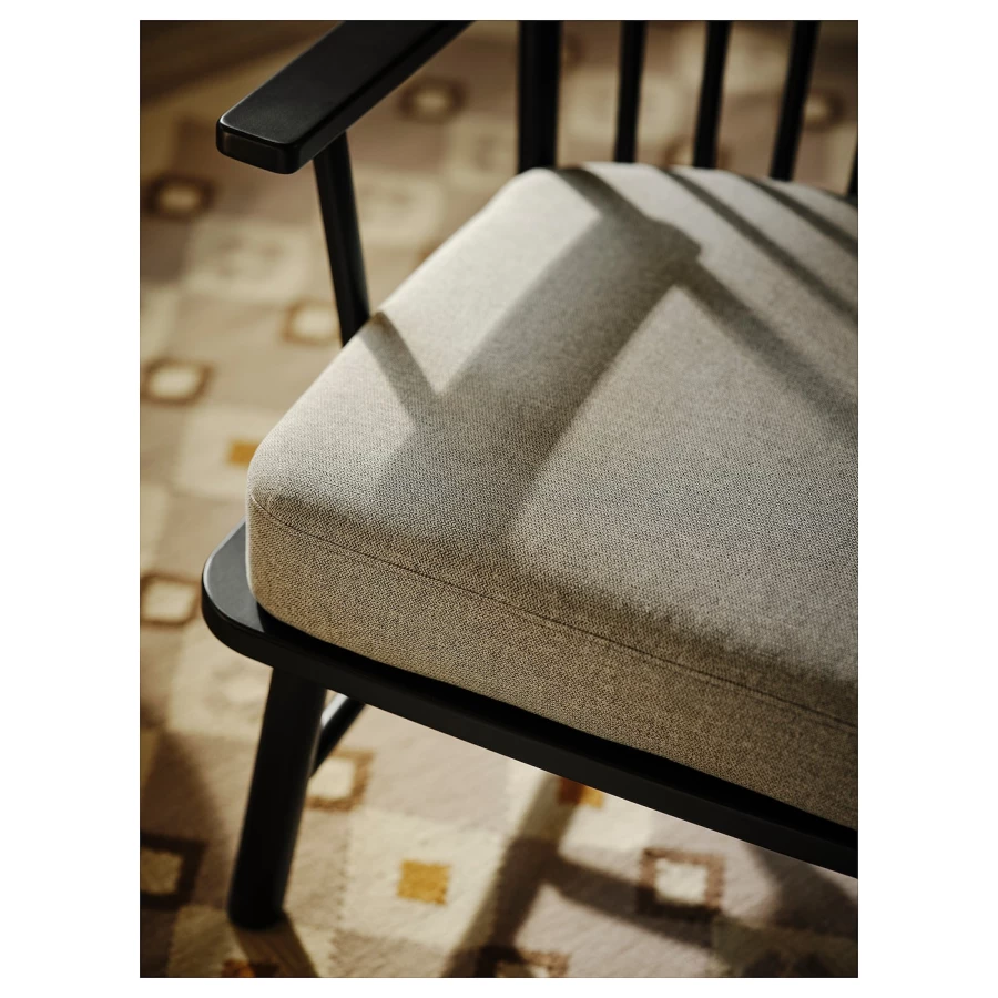 Кресло - IKEA PERSBOL, 69х70х84 см, черный/серый, ПЕРСОБОЛ ИКЕА (изображение №2)