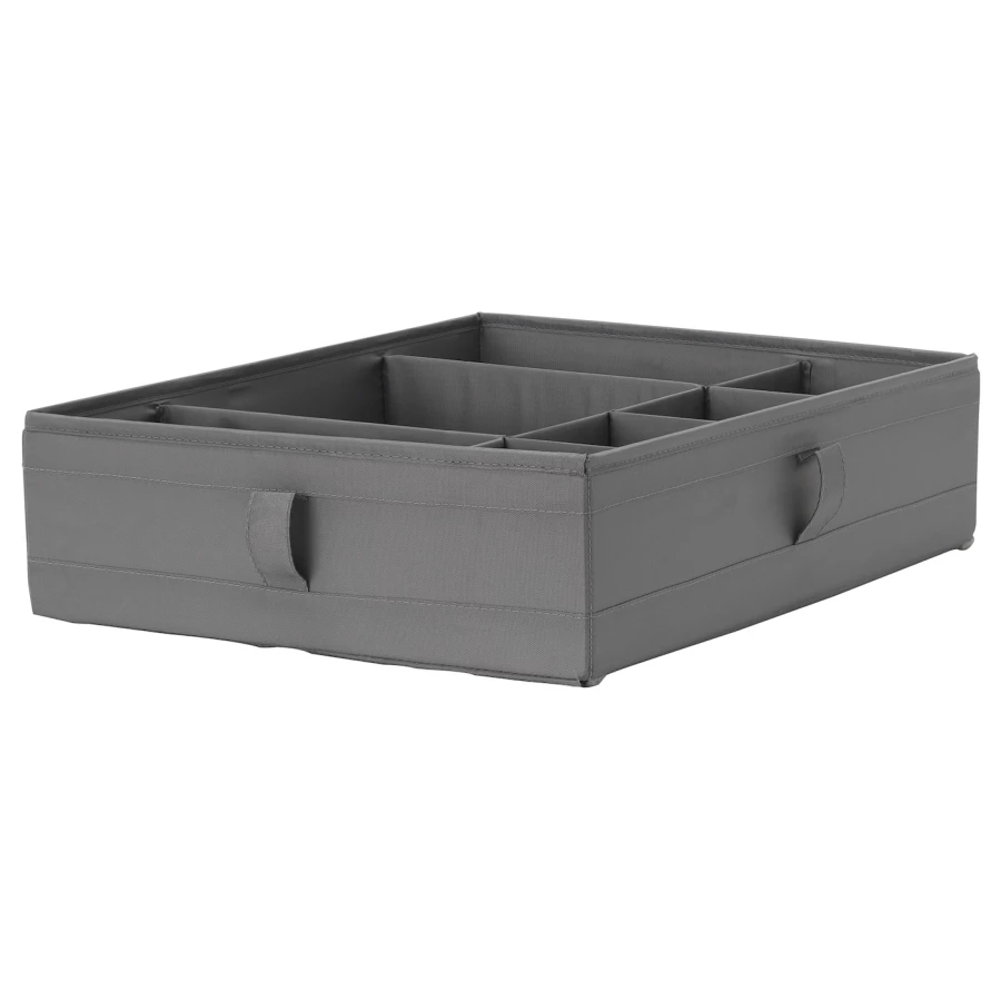 Коробка с отделениями - SKUBB IKEA/ СКУББ ИКЕА. 44х34х11 см, серый (изображение №1)