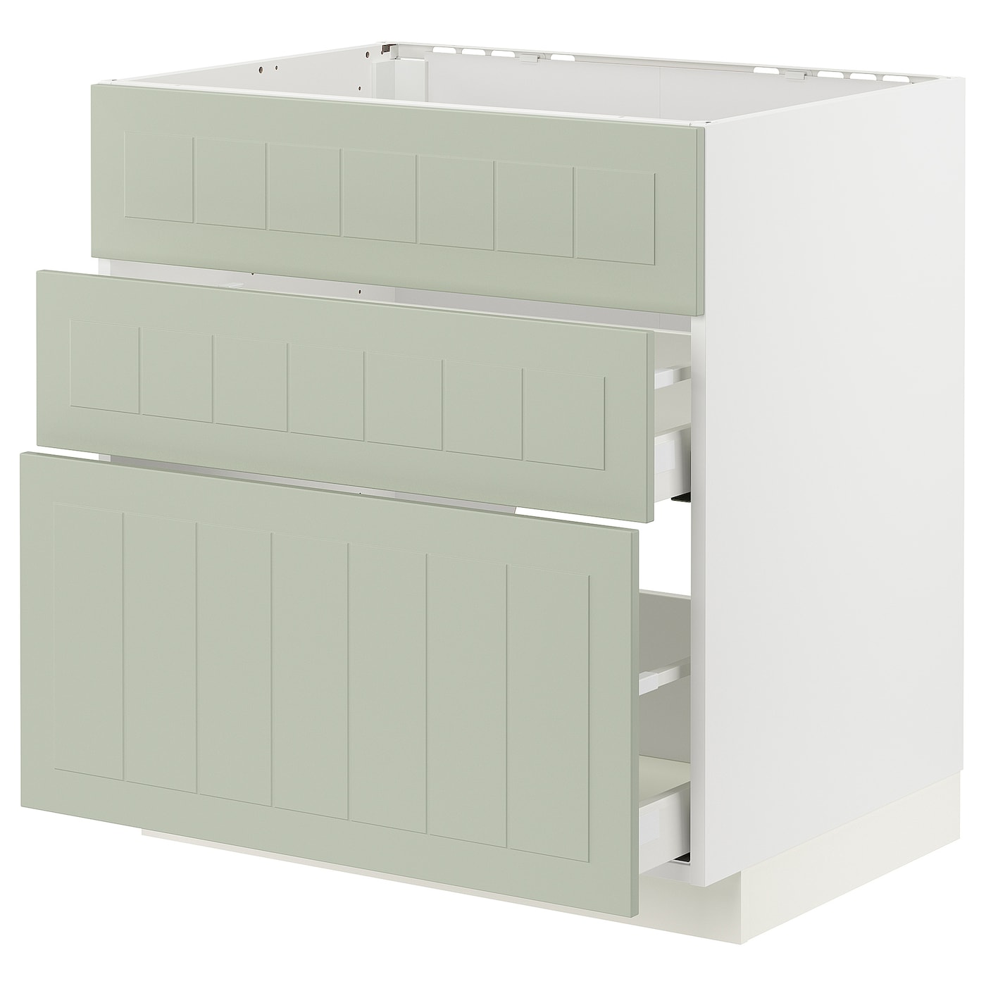 Напольный шкаф - METOD / MAXIMERA IKEA/ МЕТОД/ МАКСИМЕРА ИКЕА,  80х80 см, белый/светло-зеленый
